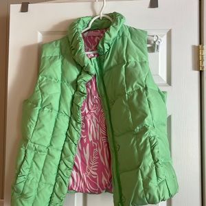 Green Lilly Pulitzer puffer vest
